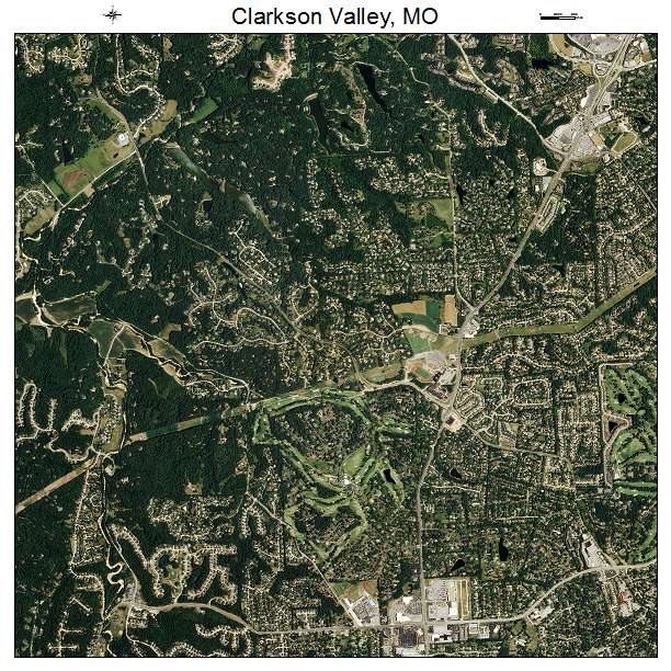 Clarkson Valley, MO air photo map