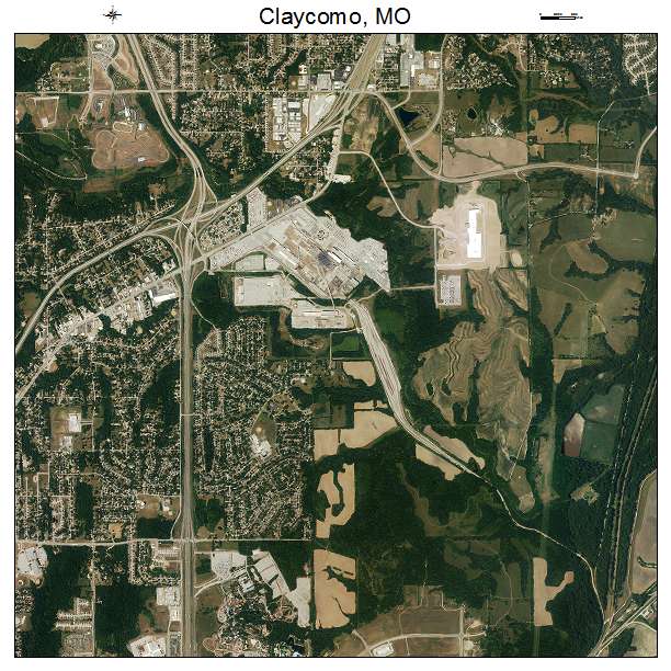 Claycomo, MO air photo map