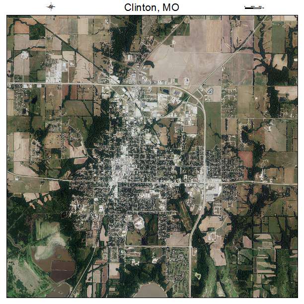 Clinton, MO air photo map