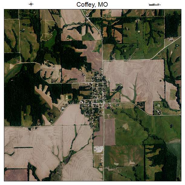 Coffey, MO air photo map