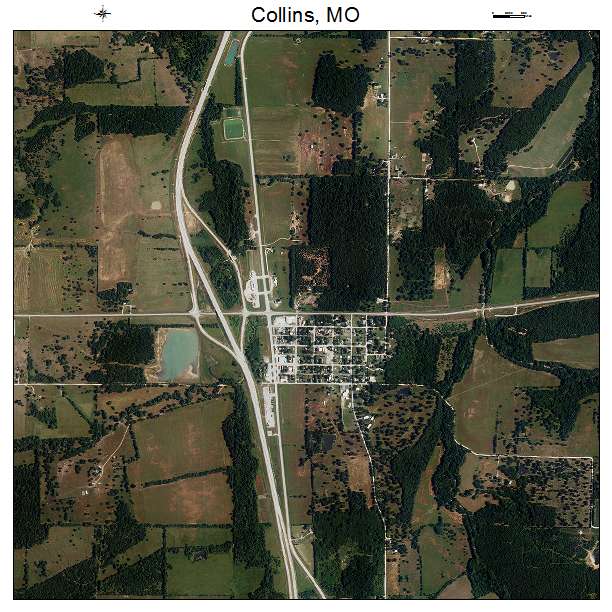 Collins, MO air photo map
