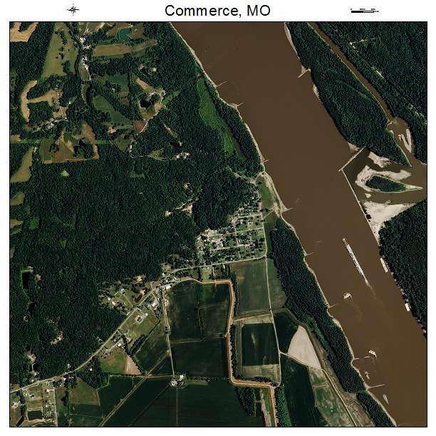 Commerce, MO air photo map