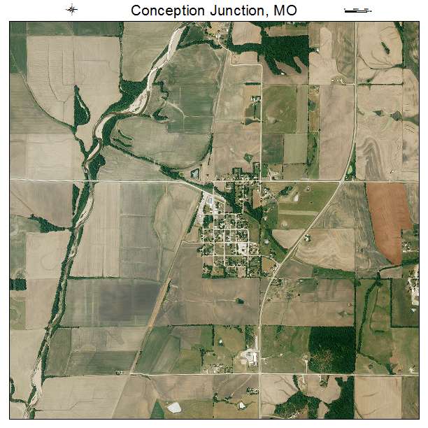 Conception Junction, MO air photo map