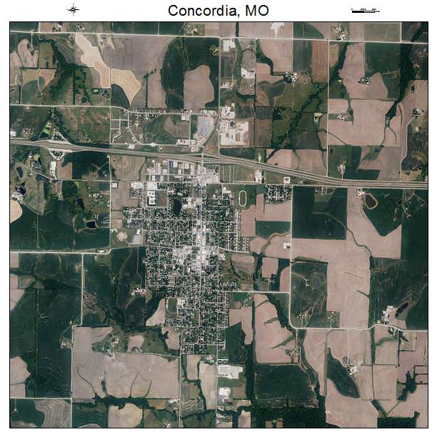 Concordia, MO air photo map