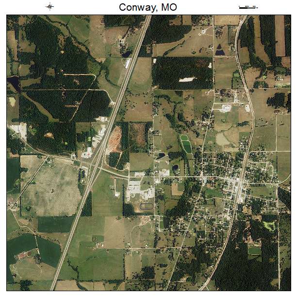 Conway, MO air photo map