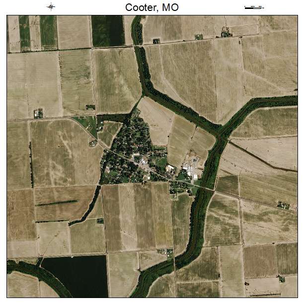 Cooter, MO air photo map