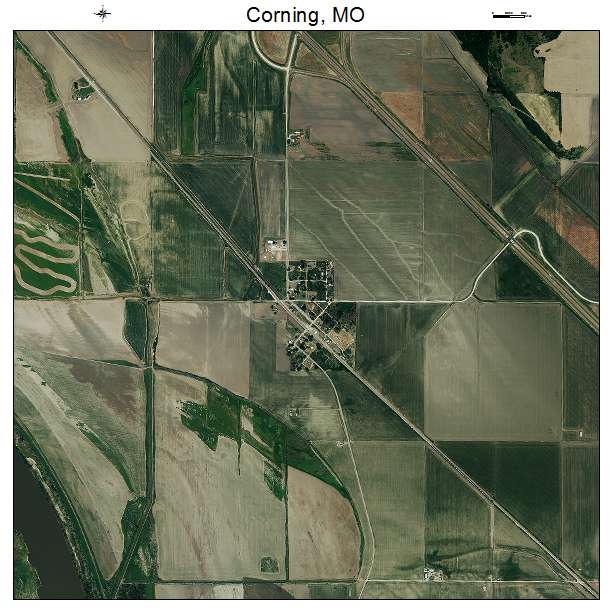 Corning, MO air photo map