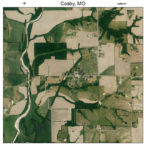 Cosby, MO air photo map