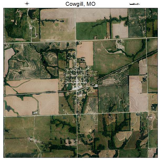 Cowgill, MO air photo map