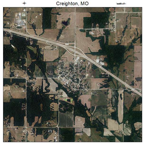 Creighton, MO air photo map