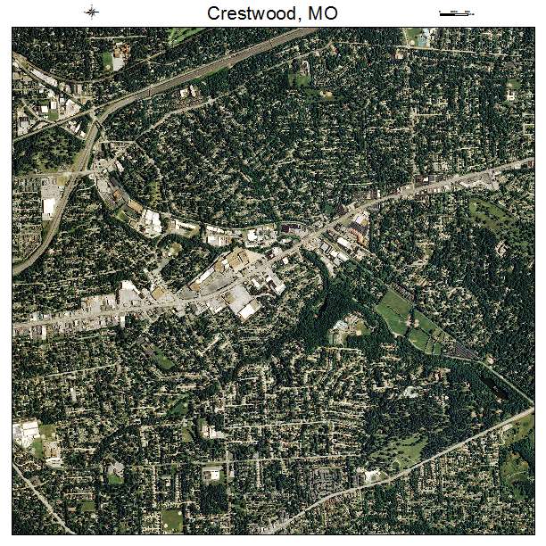 Aerial Photography Map Of Crestwood MO Missouri