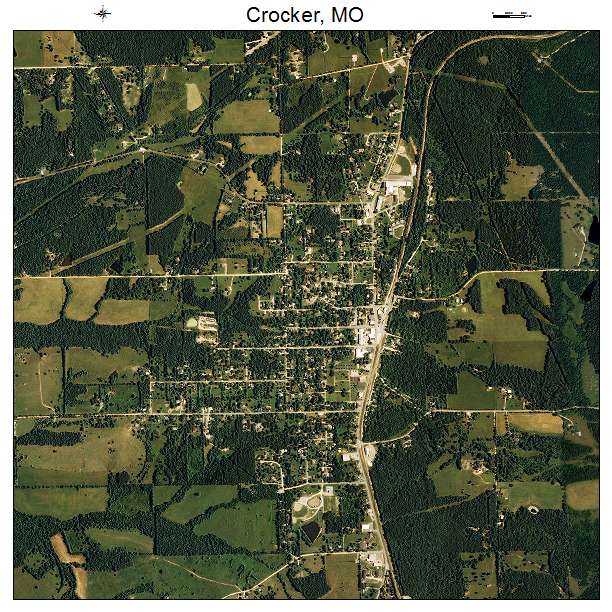 Crocker, MO air photo map