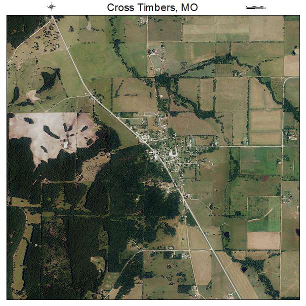 Cross Timbers, MO air photo map