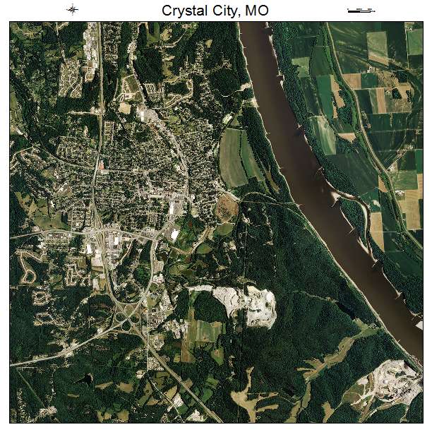 Crystal City, MO air photo map