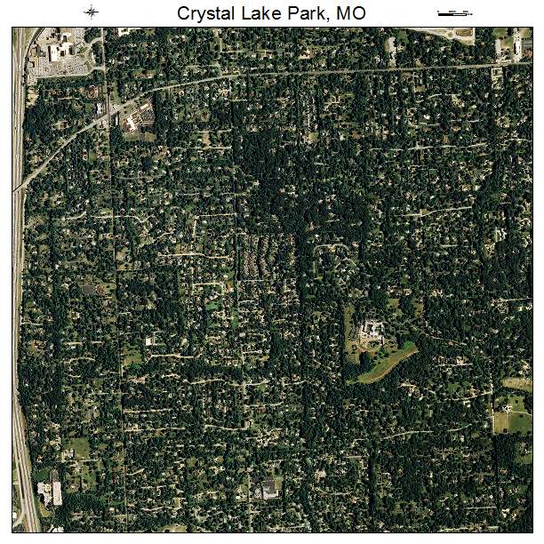 Crystal Lake Park, MO air photo map