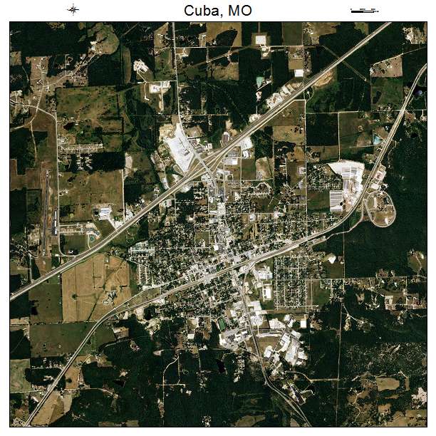 Cuba, MO air photo map