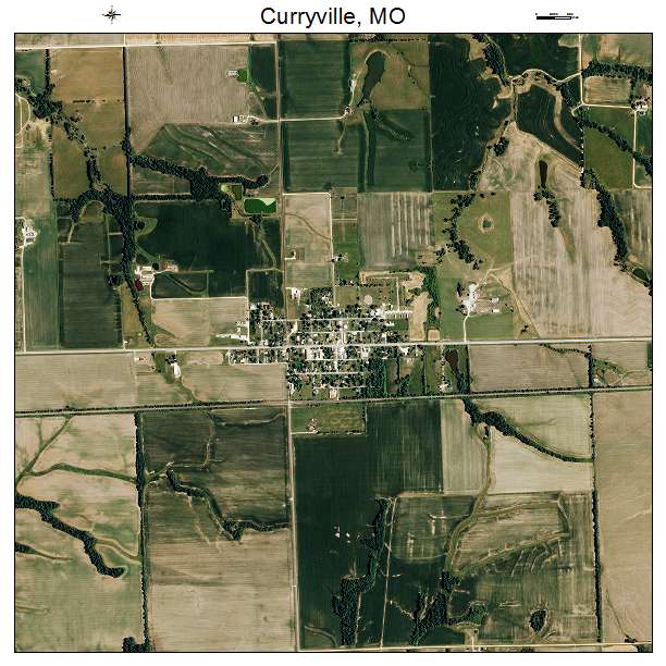 Curryville, MO air photo map
