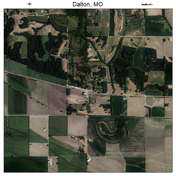Dalton, MO air photo map