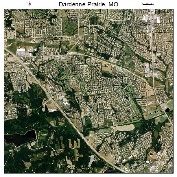 Dardenne Prairie, MO air photo map