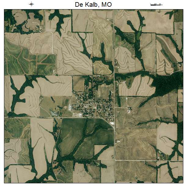 De Kalb, MO air photo map