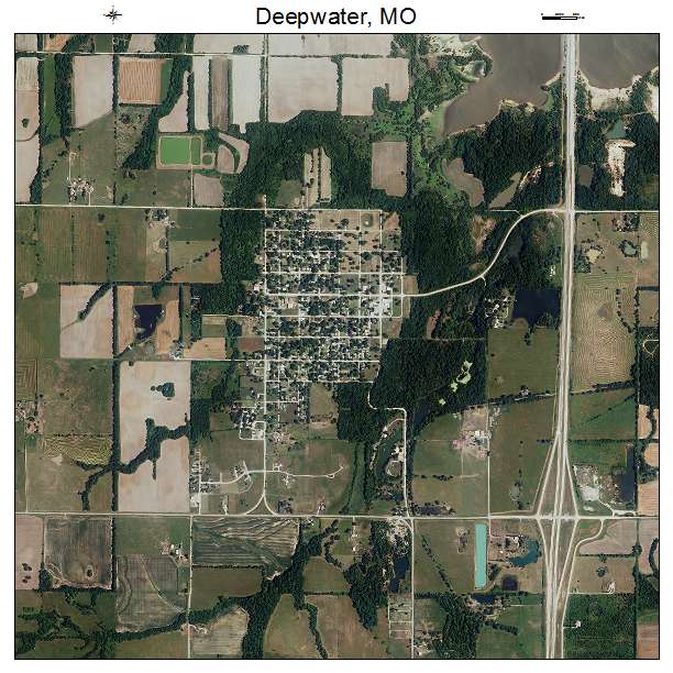 Deepwater, MO air photo map