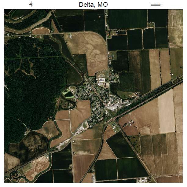 Delta, MO air photo map
