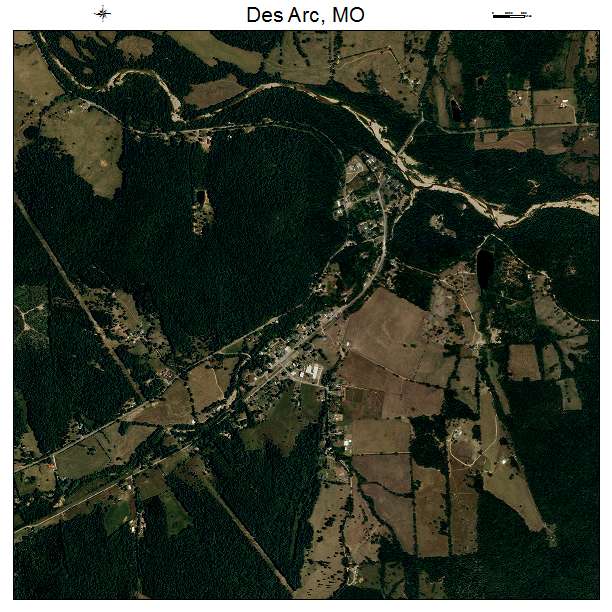 Des Arc, MO air photo map