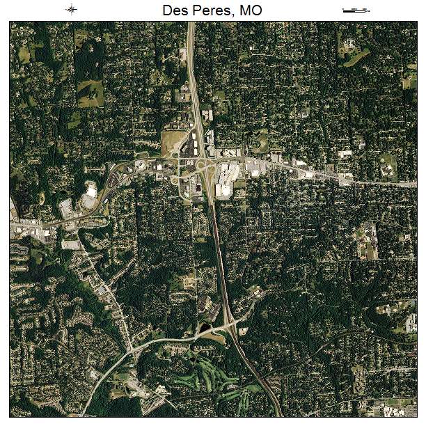 Des Peres, MO air photo map