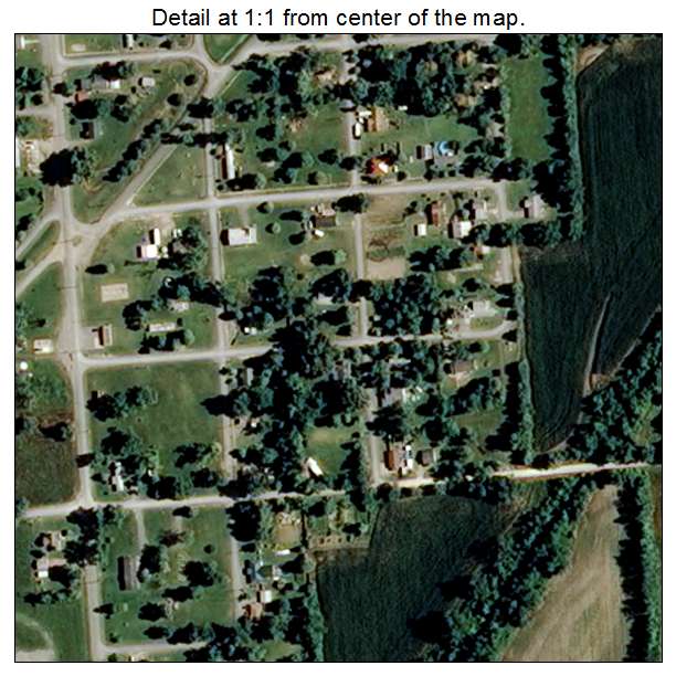 Anniston, Missouri aerial imagery detail