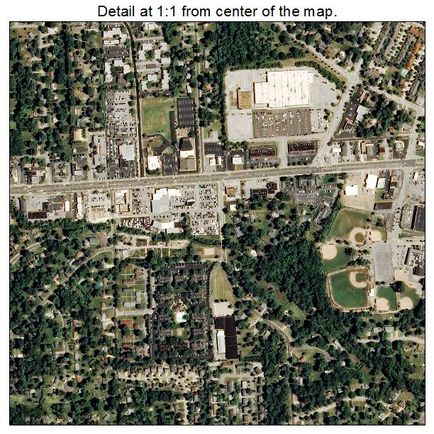 Ballwin, Missouri aerial imagery detail