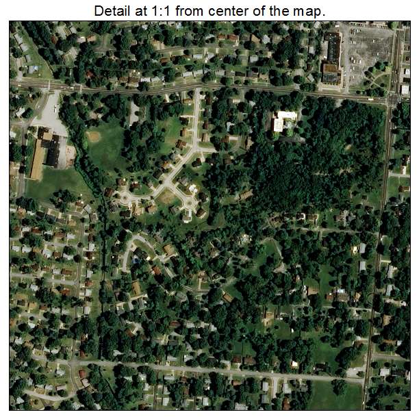 Bellefontaine Neighbors, Missouri aerial imagery detail