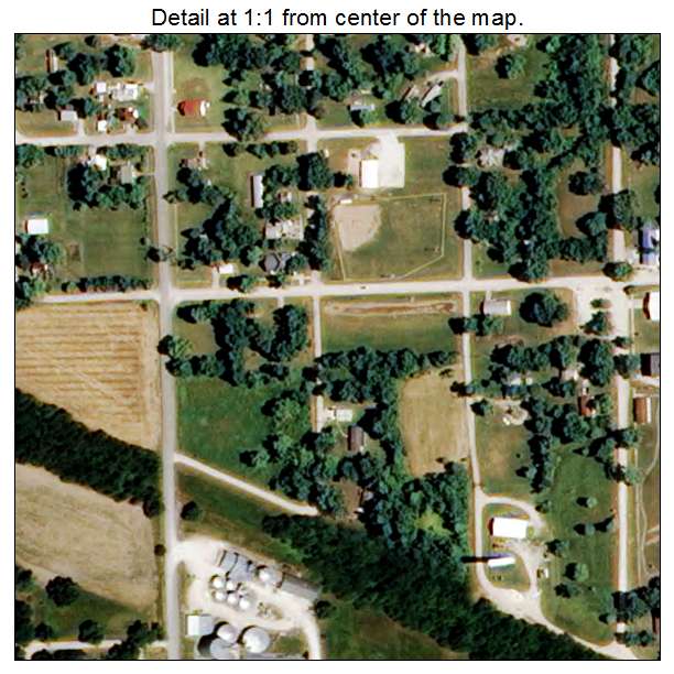 Bellflower, Missouri aerial imagery detail
