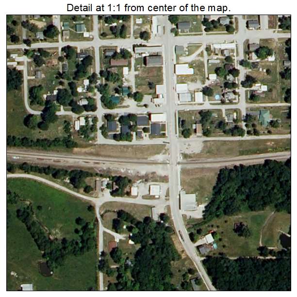 Bevier, Missouri aerial imagery detail