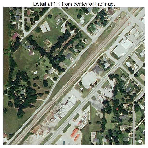 Billings, Missouri aerial imagery detail