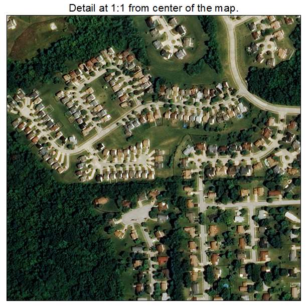 Black Jack, Missouri aerial imagery detail
