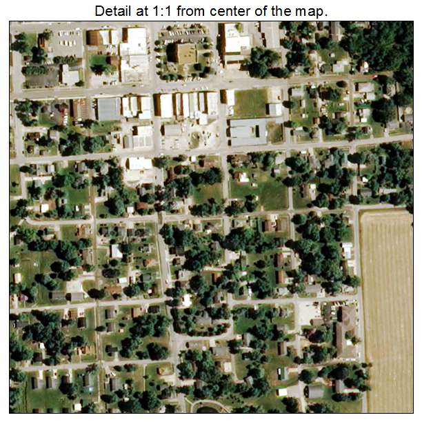 Bowling Green, Missouri aerial imagery detail