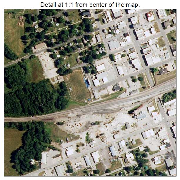 Brookfield, Missouri aerial imagery detail