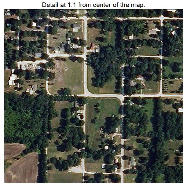 Brownington, Missouri aerial imagery detail
