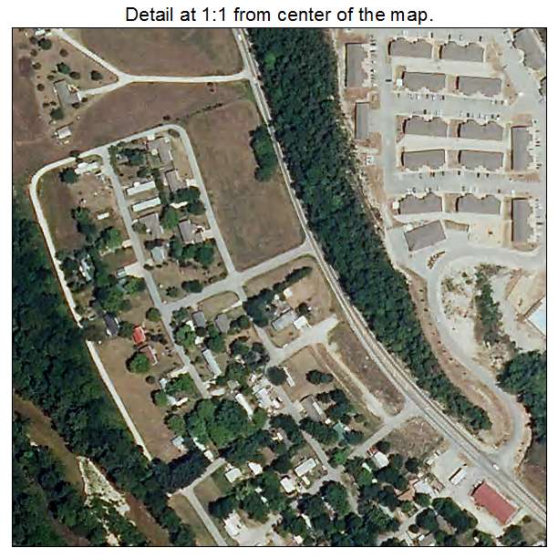Bull Creek, Missouri aerial imagery detail