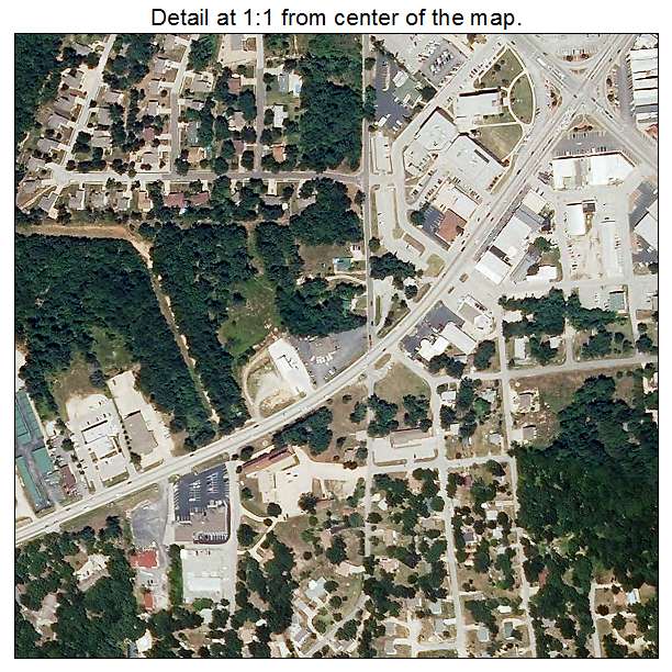 Camdenton, Missouri aerial imagery detail