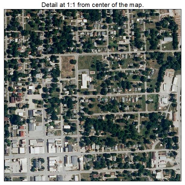 Carrollton, Missouri aerial imagery detail