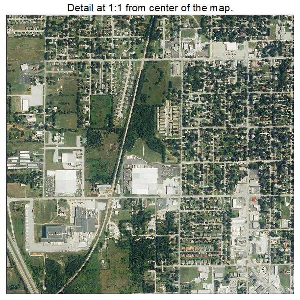 Carthage, Missouri aerial imagery detail