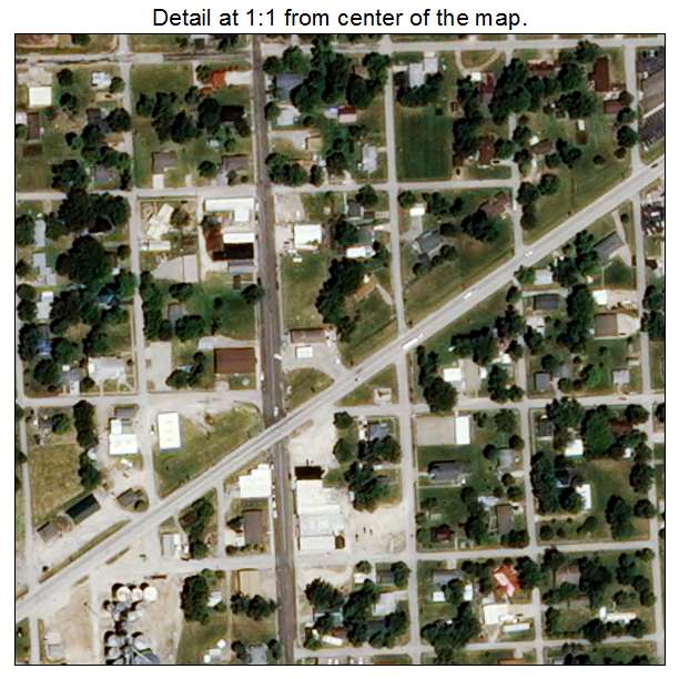 Center, Missouri aerial imagery detail