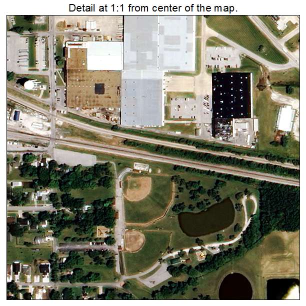 Centralia, Missouri aerial imagery detail