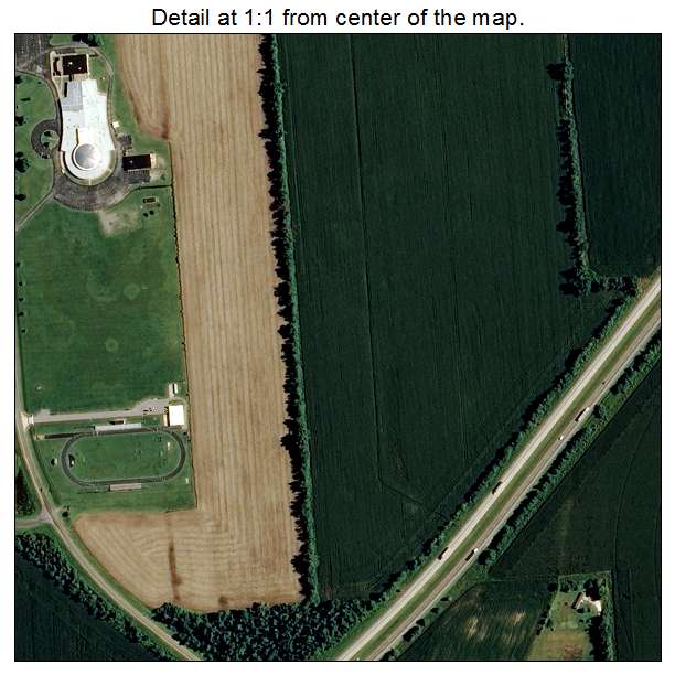 Charleston, Missouri aerial imagery detail
