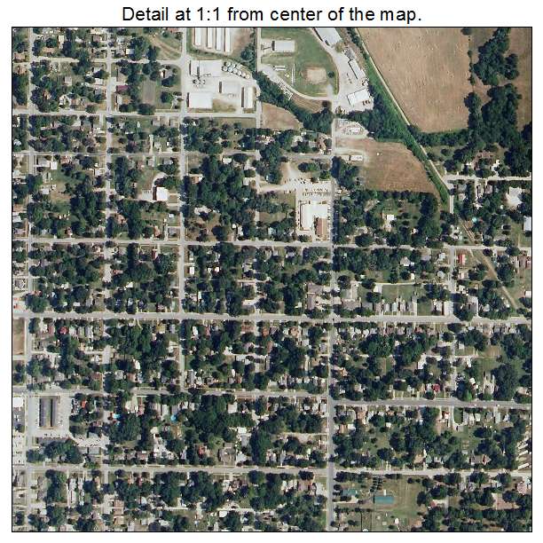 Clinton, Missouri aerial imagery detail