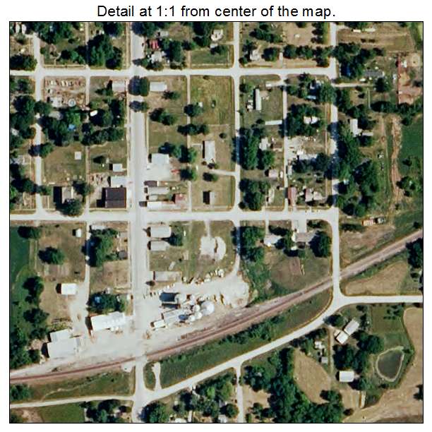 Cowgill, Missouri aerial imagery detail