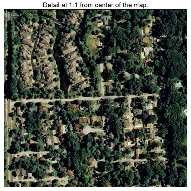 Crystal Lake Park, Missouri aerial imagery detail