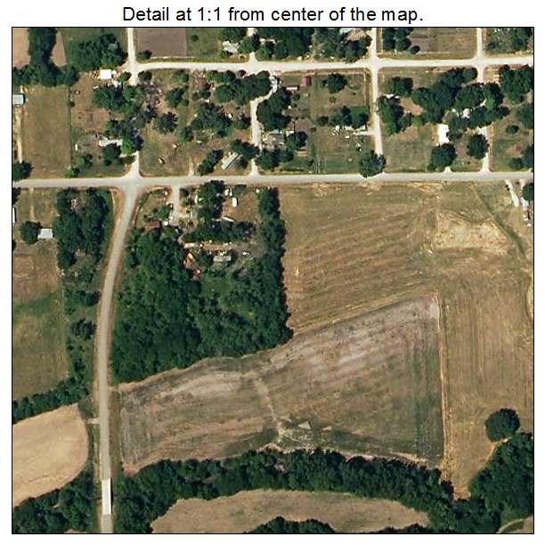 Darlington, Missouri aerial imagery detail