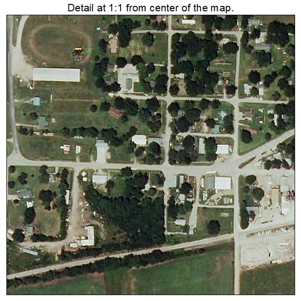 Deerfield, Missouri aerial imagery detail